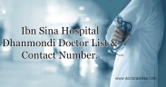 Ibn Sina Dhanmondi Doctor List Contact Number Doctor Address